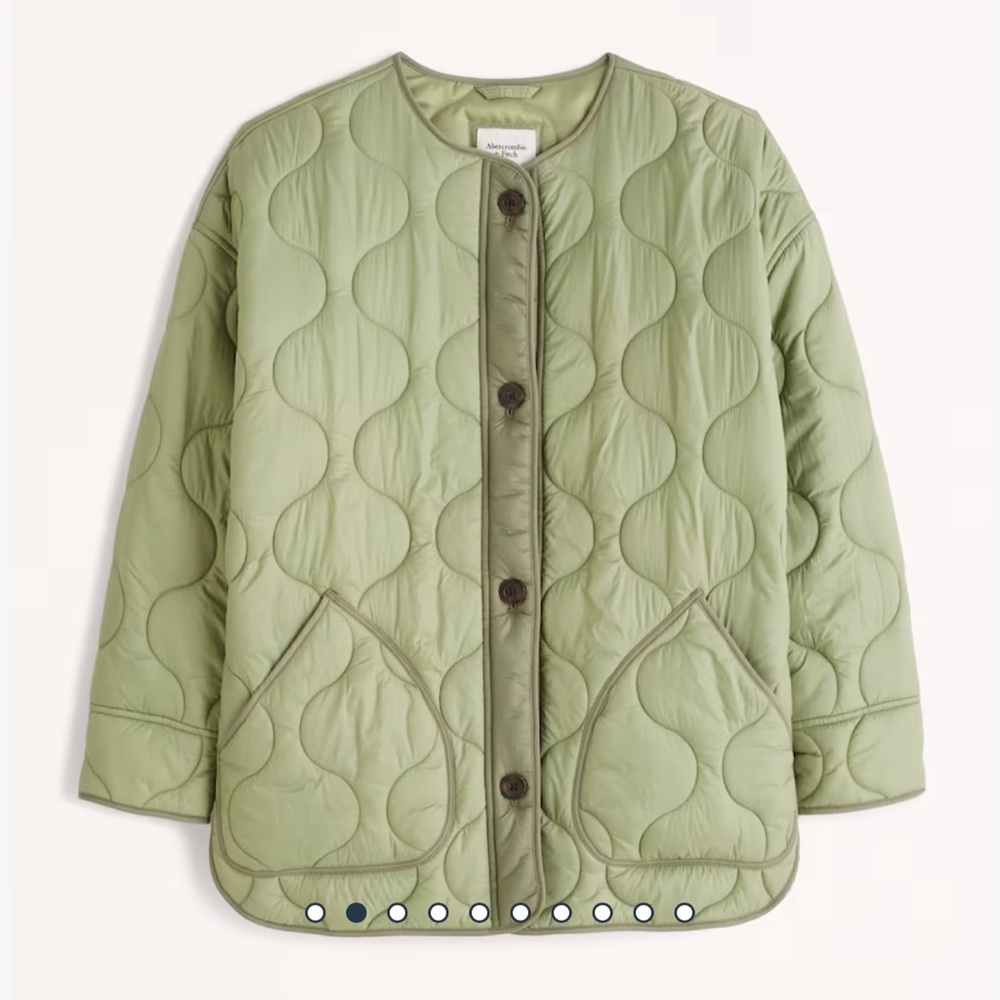 Abercrombie quilted liner jacket in green